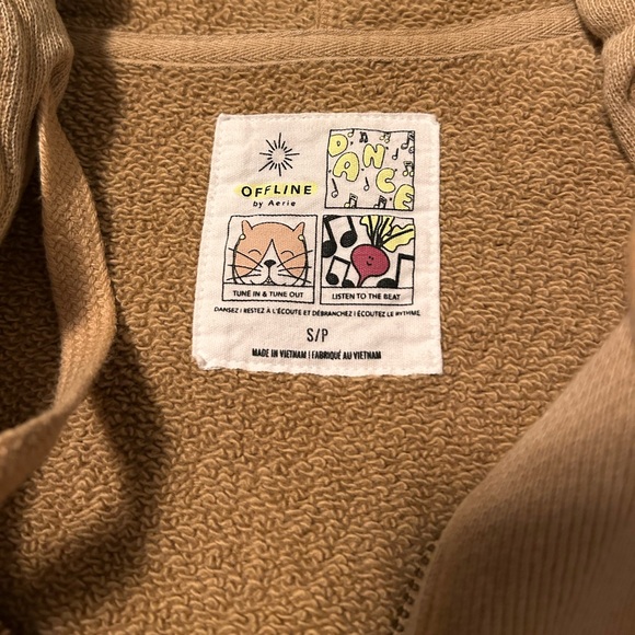 Womens Offline By Aerie Full Zip Cropped Hoodie - Picture 2 of 2